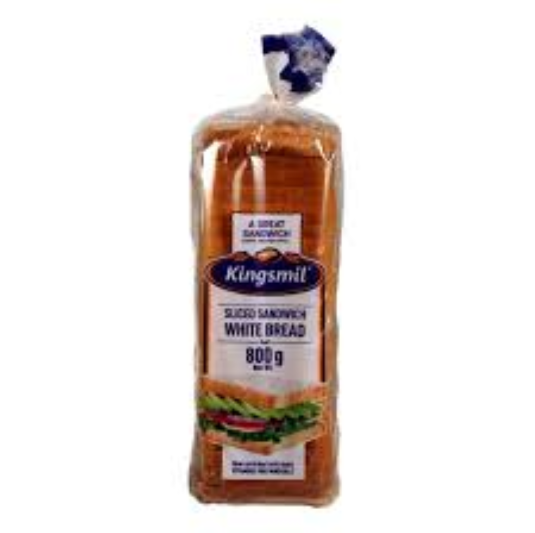 KINGSMIL SLICED SANDWICH WHITE BREAD 800G